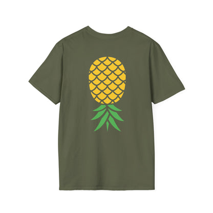 Upside-Down Pineapple - Softstyle Cotton Tee (Two Sided Print)