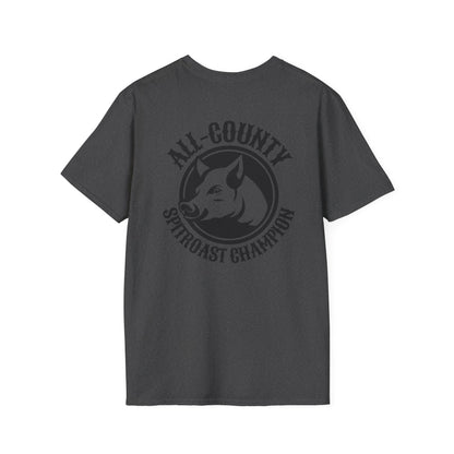 Unisex Softstyle T-Shirt with Team Pig Design, Animal Lover Tee, Funny Gift for Farmers, Casual Wear, All-County Champion Shirt