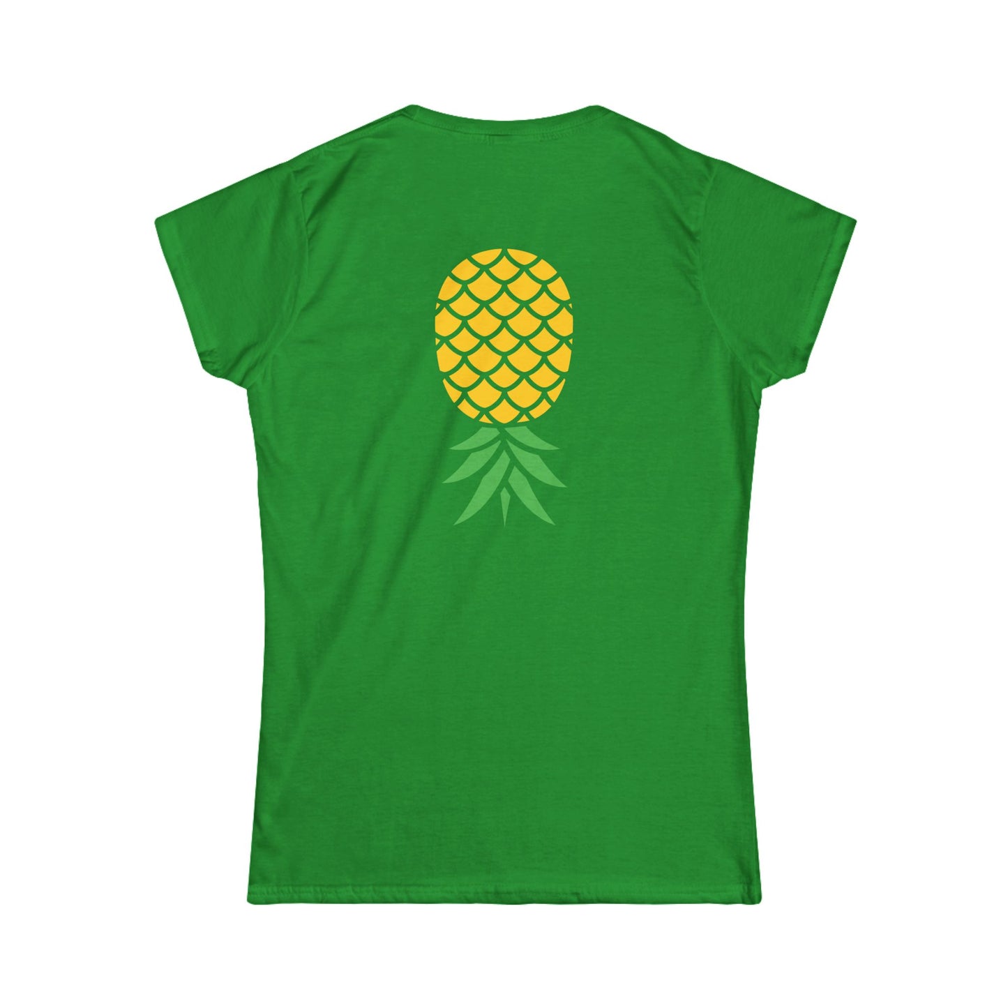 Upside-Down Pineapple - Softstyle Fitted Tee (Two Sided Print)