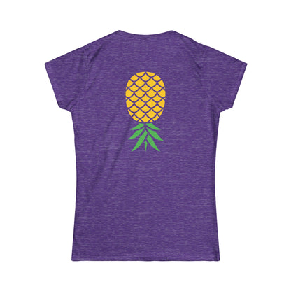 Upside-Down Pineapple - Softstyle Fitted Tee (Two Sided Print)