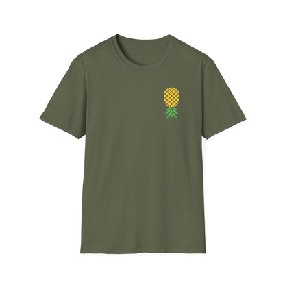 Upside-Down Pineapple - Softstyle Cotton Tee (Two Sided Print)