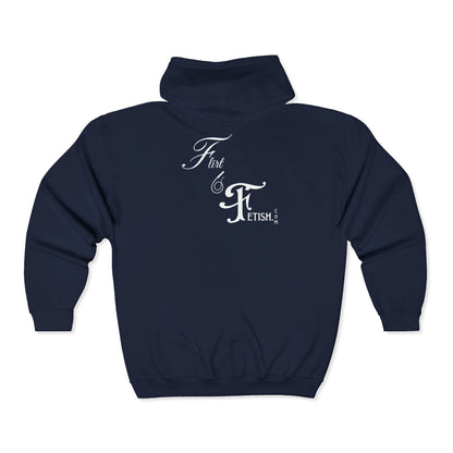 Official Flirt & Fetish Monogram Logo Unisex Full Zip Hoodie