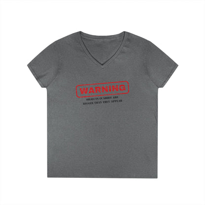 Warning V-Neck T-Shirt - Funny Shirt, Casual Wear, Gift for Her, Birthday Gift, Statement Tee, Everyday Comfort