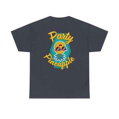 Party Pineapple - Heavy Cotton Tee (Two Sided Print)