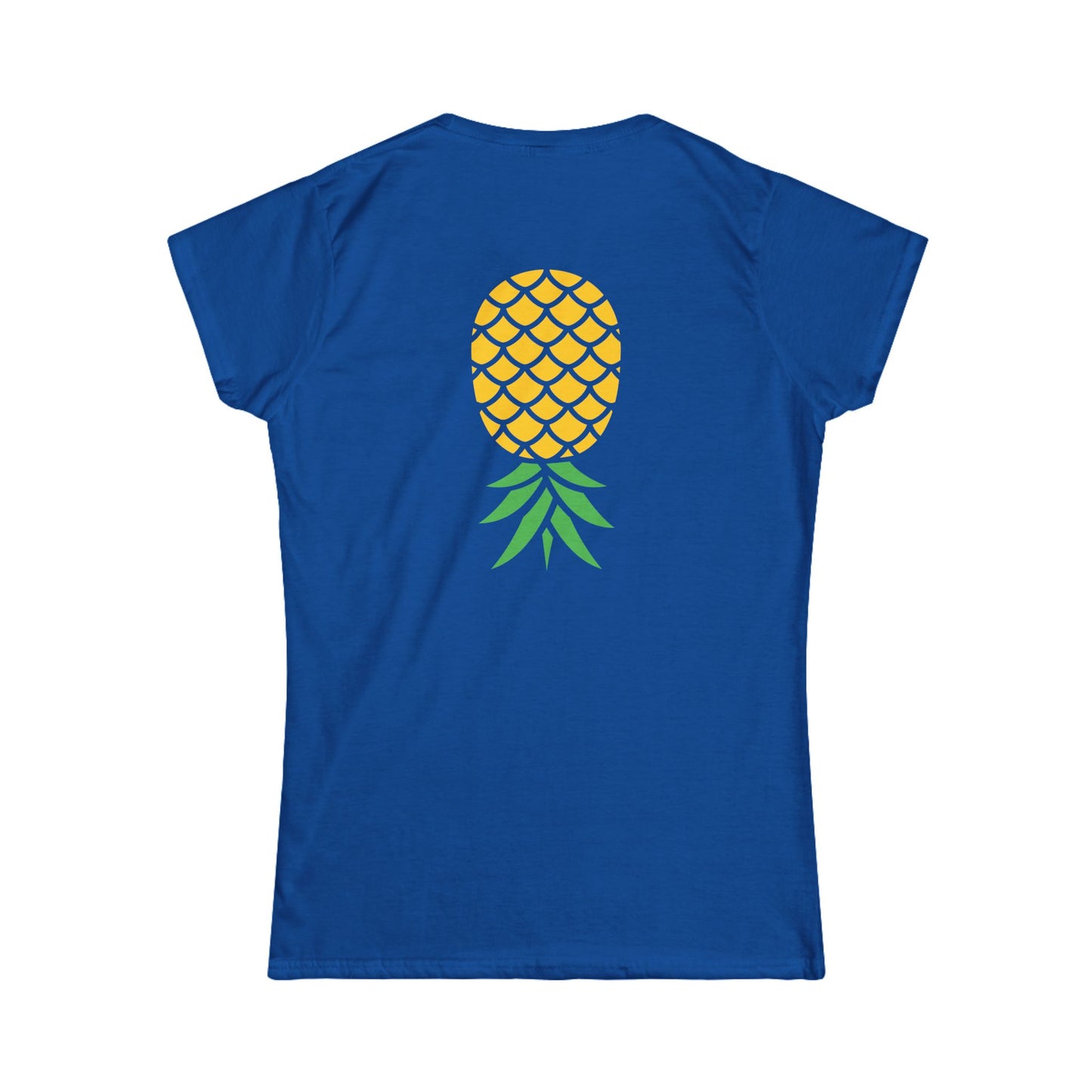 Upside-Down Pineapple - Softstyle Fitted Tee (Two Sided Print)
