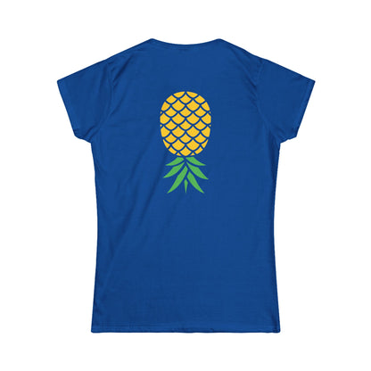 Upside-Down Pineapple - Softstyle Fitted Tee (Two Sided Print)