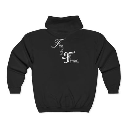 Official Flirt & Fetish Monogram Logo Unisex Full Zip Hoodie