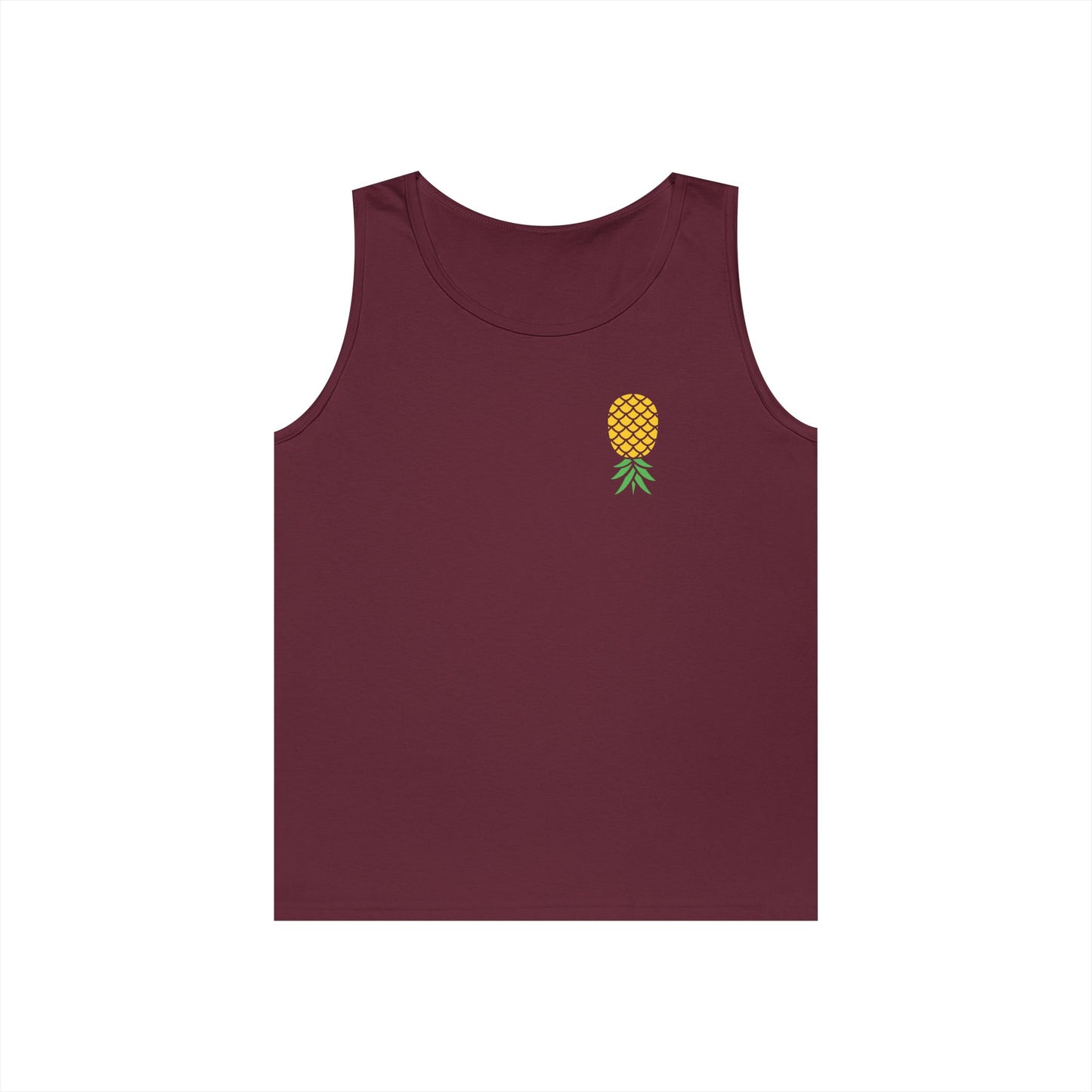 Upside-Down Pineapple - Cotton Tank (Two Sided Print)
