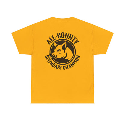 Spitroast Champion - Heavy Cotton Tee (Two Sided Print)