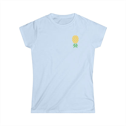 Upside-Down Pineapple - Softstyle Fitted Tee (Two Sided Print)