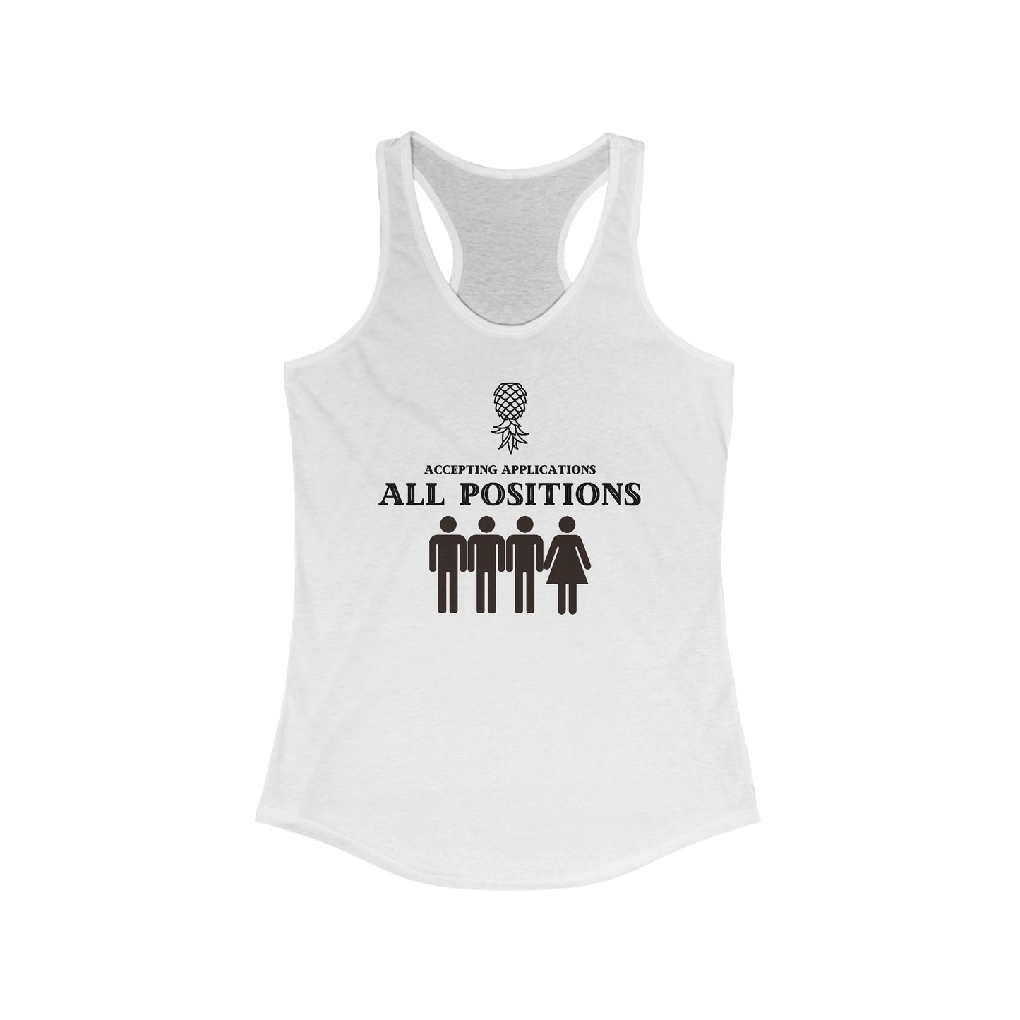 ‘Accepting Applications MMMF’ Women's Ideal Racerback Tank