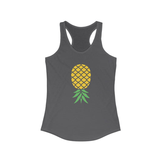 Upside-Down Pineapple - Ideal Racerback Tank (One Side Print - Back)