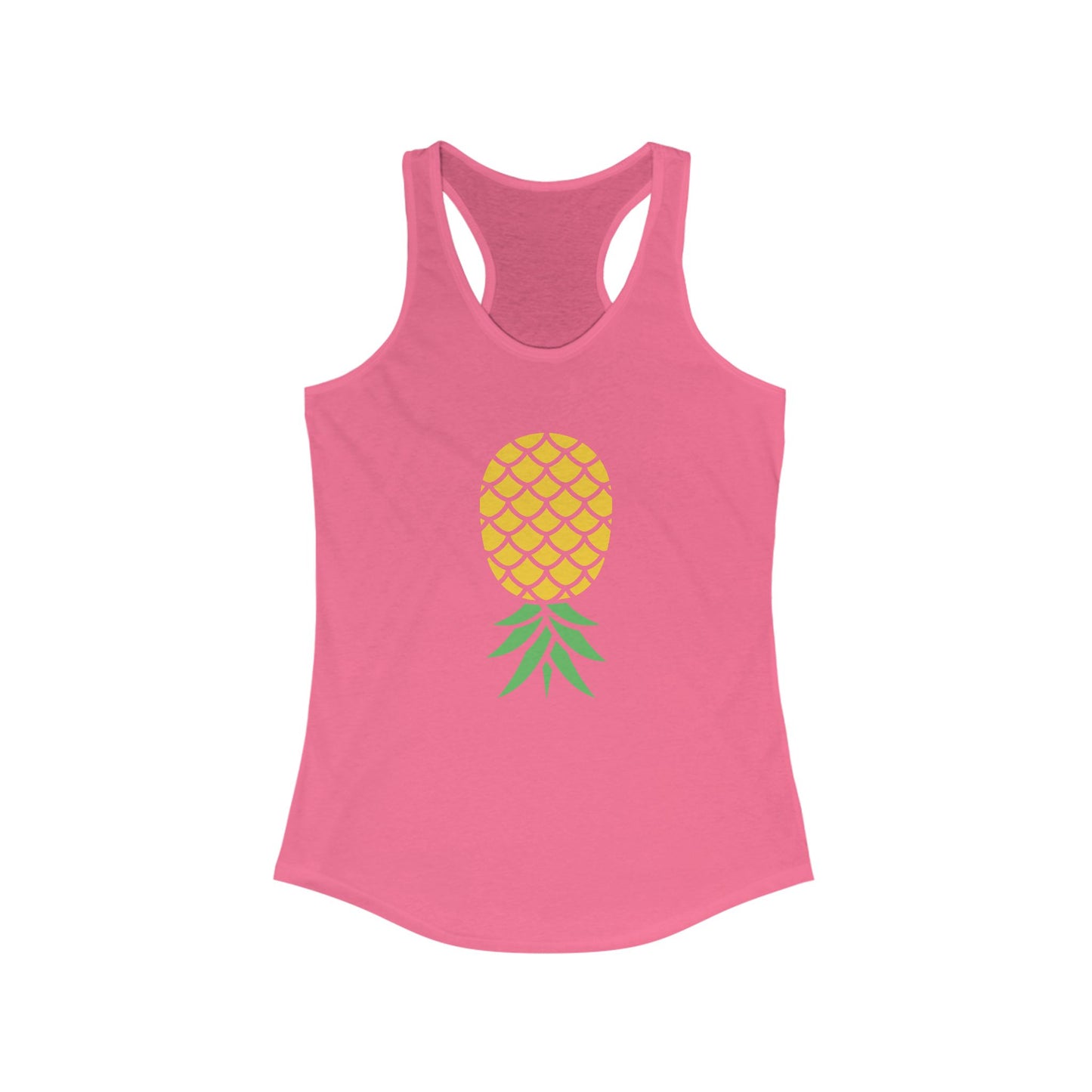 Upside-Down Pineapple - Ideal Racerback Tank (One Side Print - Back)