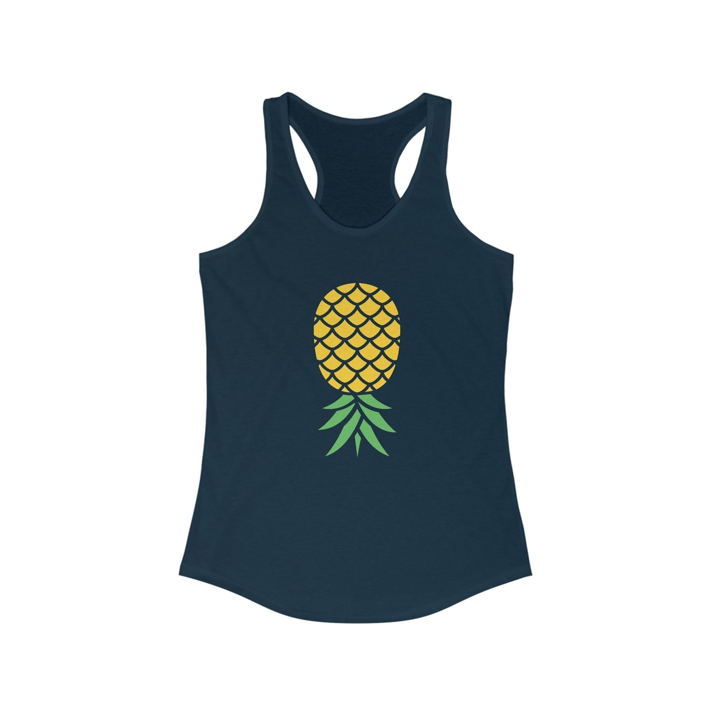 Upside-Down Pineapple - Ideal Racerback Tank (One Side Print - Back)
