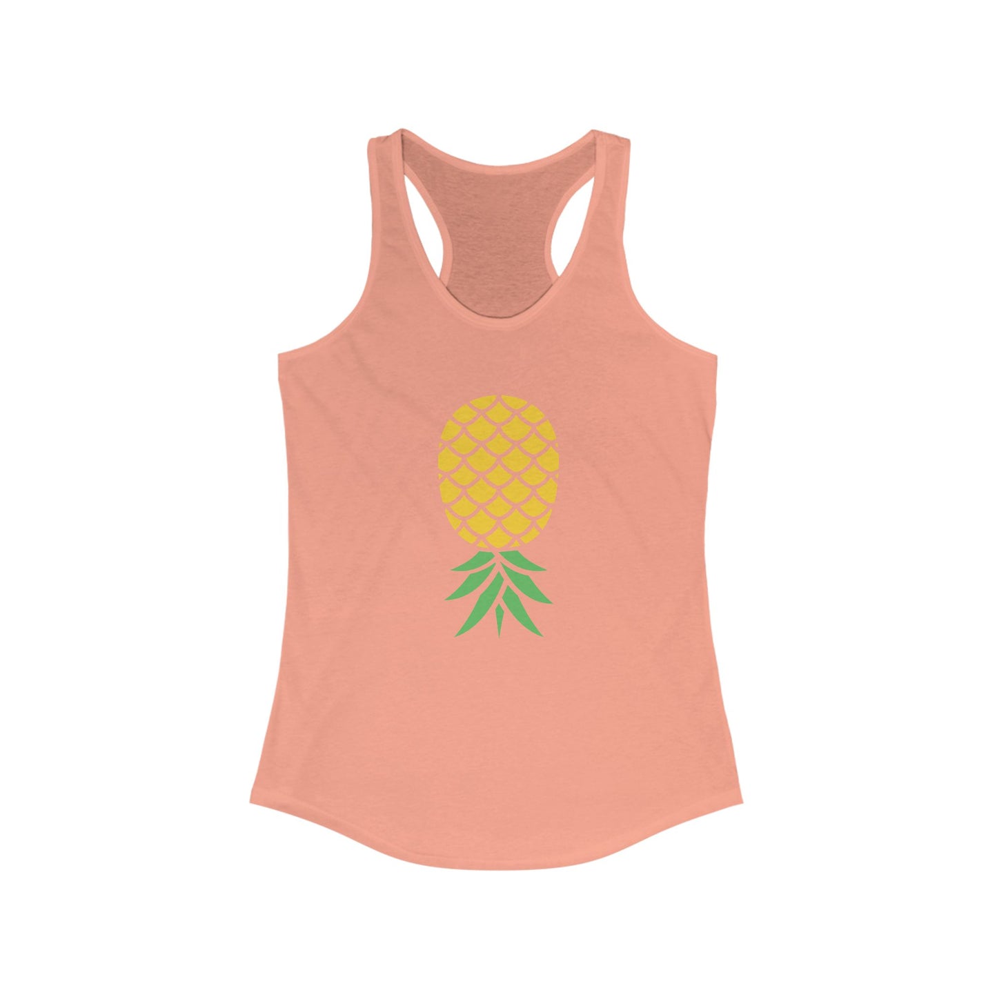 Upside-Down Pineapple - Ideal Racerback Tank (One Side Print - Back)