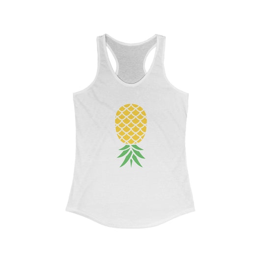 Upside-Down Pineapple - Ideal Racerback Tank (One Side Print - Back)
