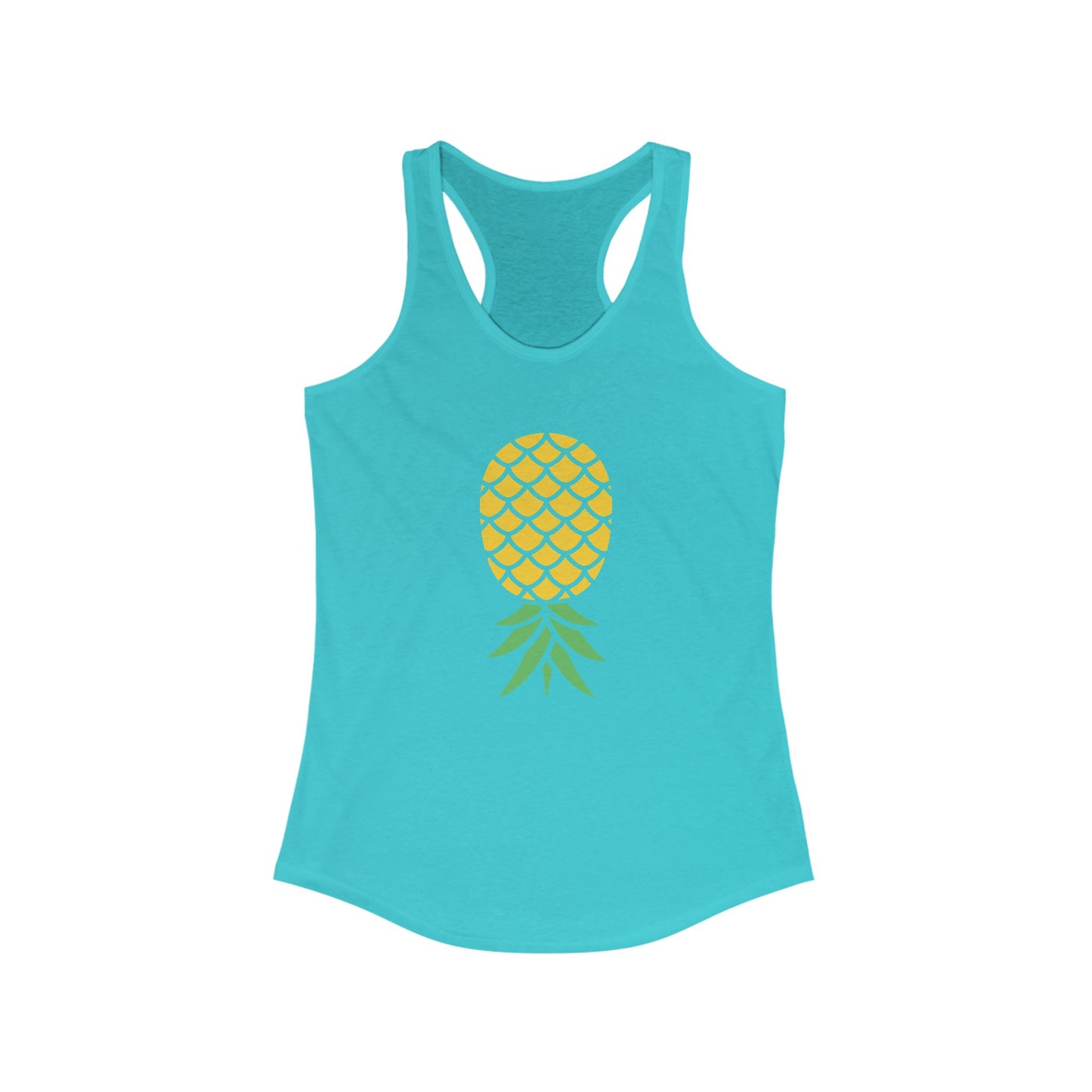 Upside-Down Pineapple - Ideal Racerback Tank (One Side Print - Back)