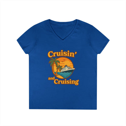 Cruisin' and Cruising - Fitted V-Neck Tee
