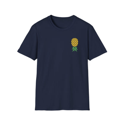 Upside-Down Pineapple - Softstyle Cotton Tee (Two Sided Print)